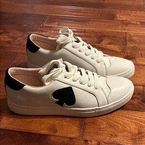 Kate Spade Cream and Black Sneakers